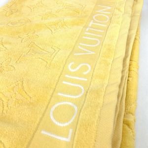 Louis Vuitton yellow bath beach towel rug monogram blanket